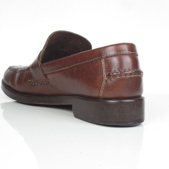 Cole Haan mens shoes brown leather penny loafer casual pinch slip-on size 7 B - Picture 9 of 11